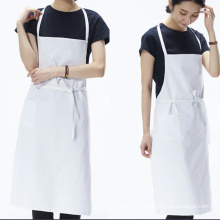 Factory Wholesale Poly Cotton material White Blank Kitchen Cooking Apron